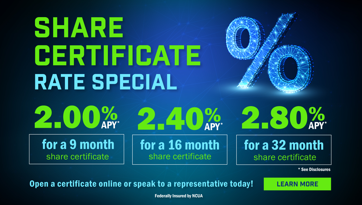 Share Certificate Rate Special
