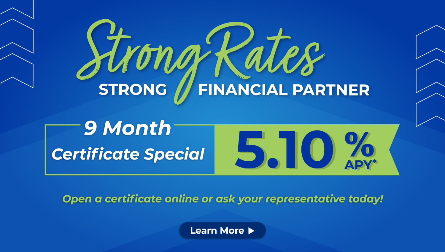 Strong Rates: 9-month CD rate 5.1%